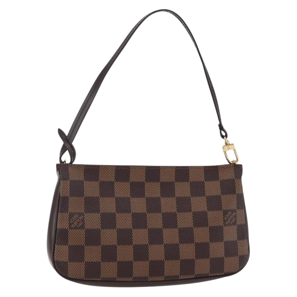 Louis Vuitton Navona Pochette Accessoires Damier, BROWN, CANVAS, Clutche & pouche