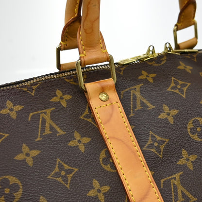 Louis Vuitton Keepall Bandouliere Bag Monogram Canvas, Brown, Canvas, Travel Bag