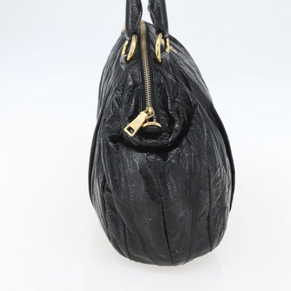 Prada Vintage Handbag Leather, BLACK, LEATHER, Handbag