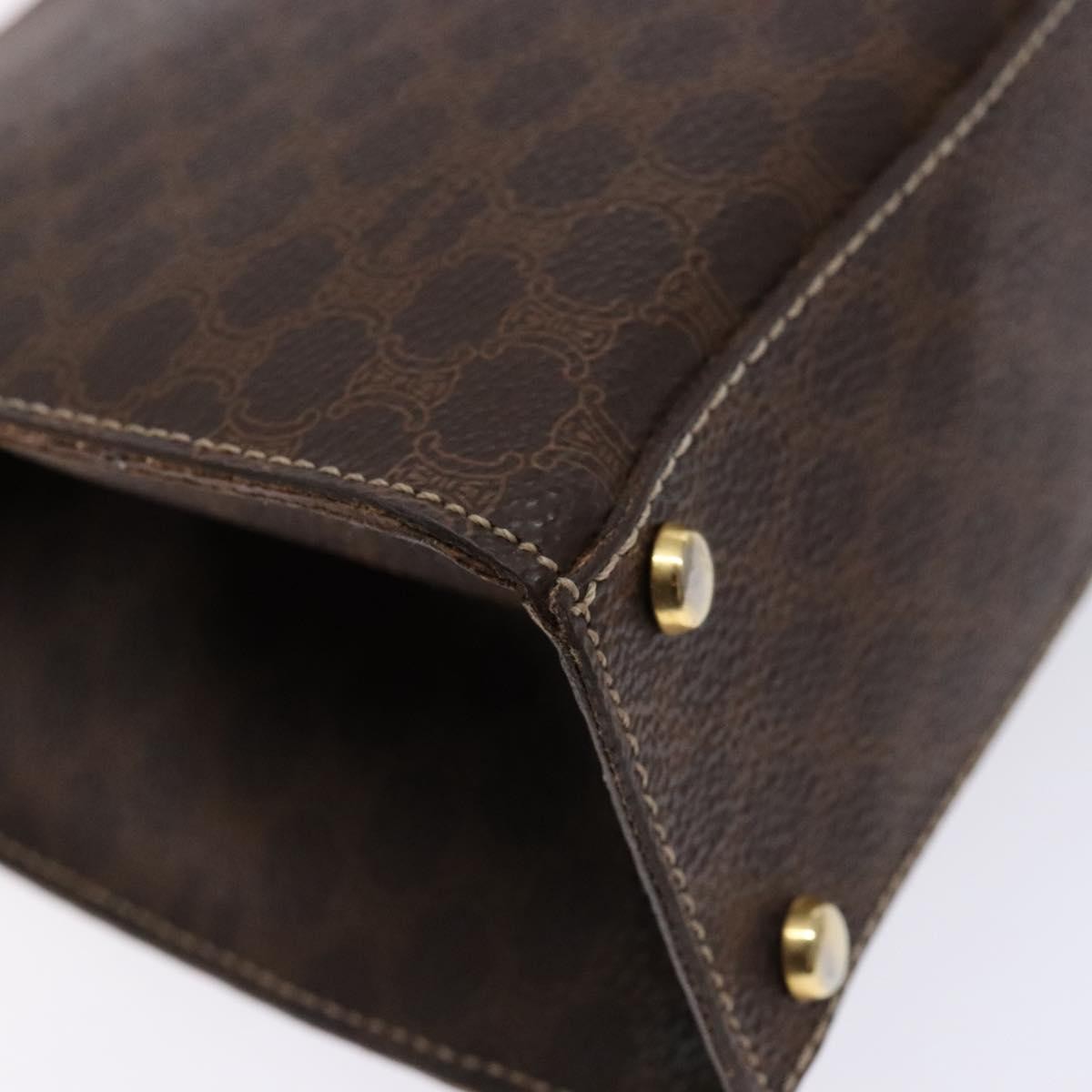 Celine Vintage Macadam Handbag Macadam, BROWN, CANVAS, Handbag