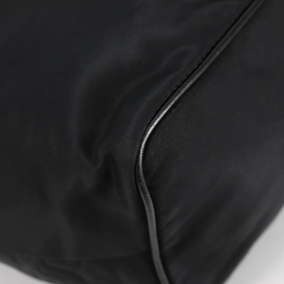 Prada Double Chain Hobo Nylon, BLACK, NYLON, Shoulder bag