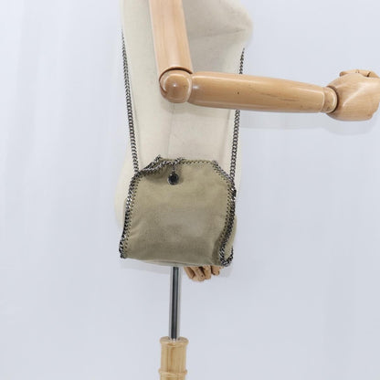 Stella McCartney Falabella Fold Over Bag Shaggy Deer, BEIGE, POLYESTER, Shoulder bag
