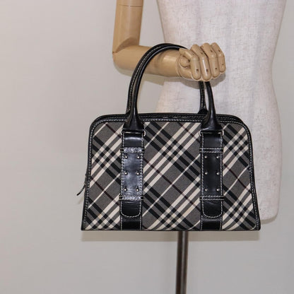 Burberry Belted handle handbag Nova check canvas, BLACK, CANVAS, Handbag
