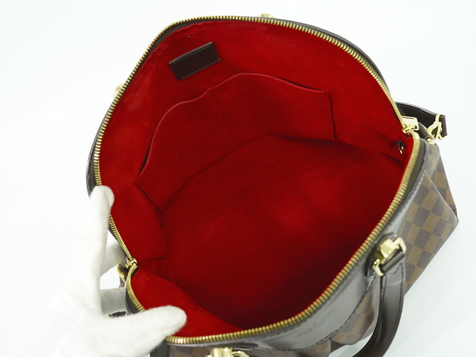 Louis Vuitton Salvi Handbag Damier, BROWN, CANVAS, Handbag