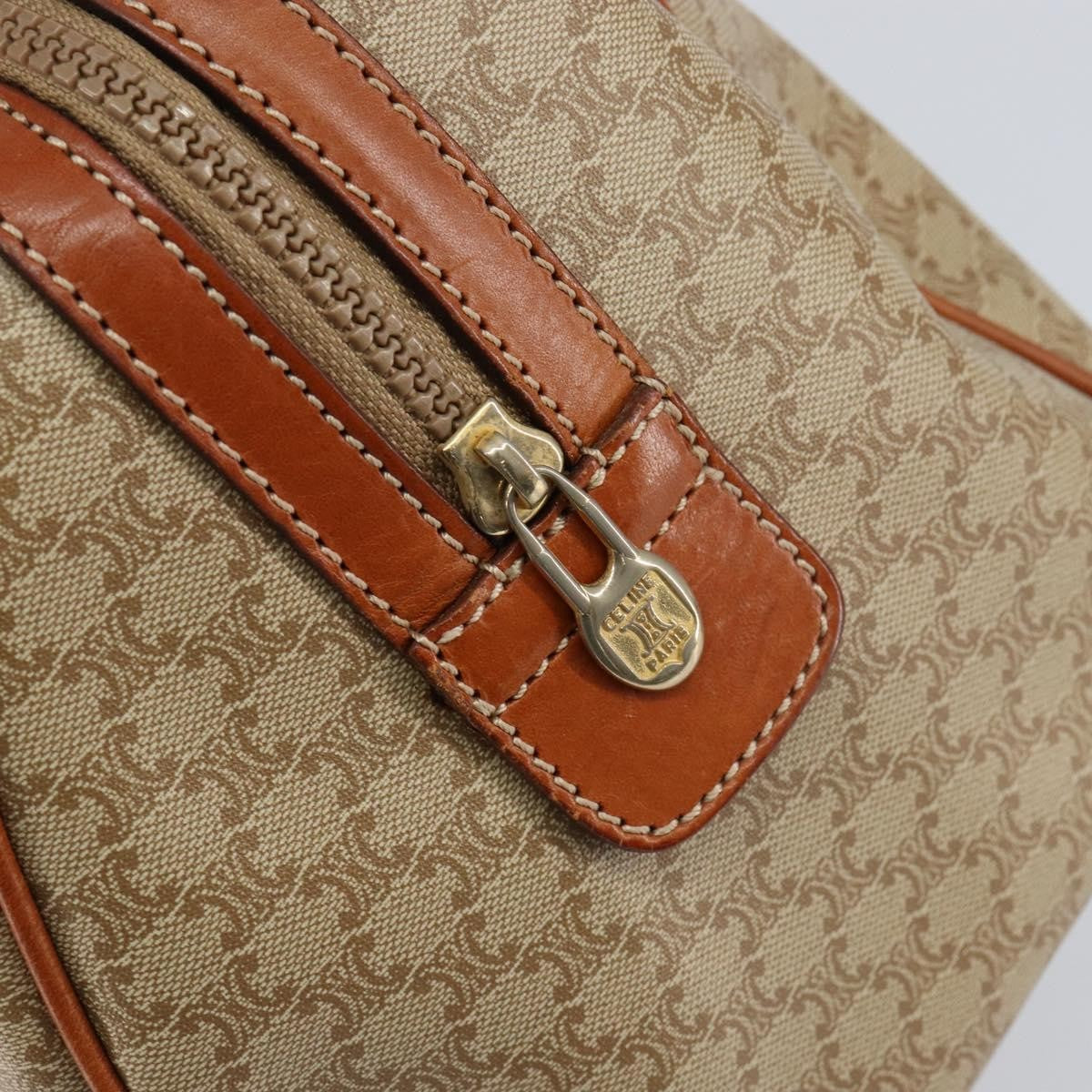 Celine Macadam Handbag Macadam with leather, BEIGE, PVC, Handbag