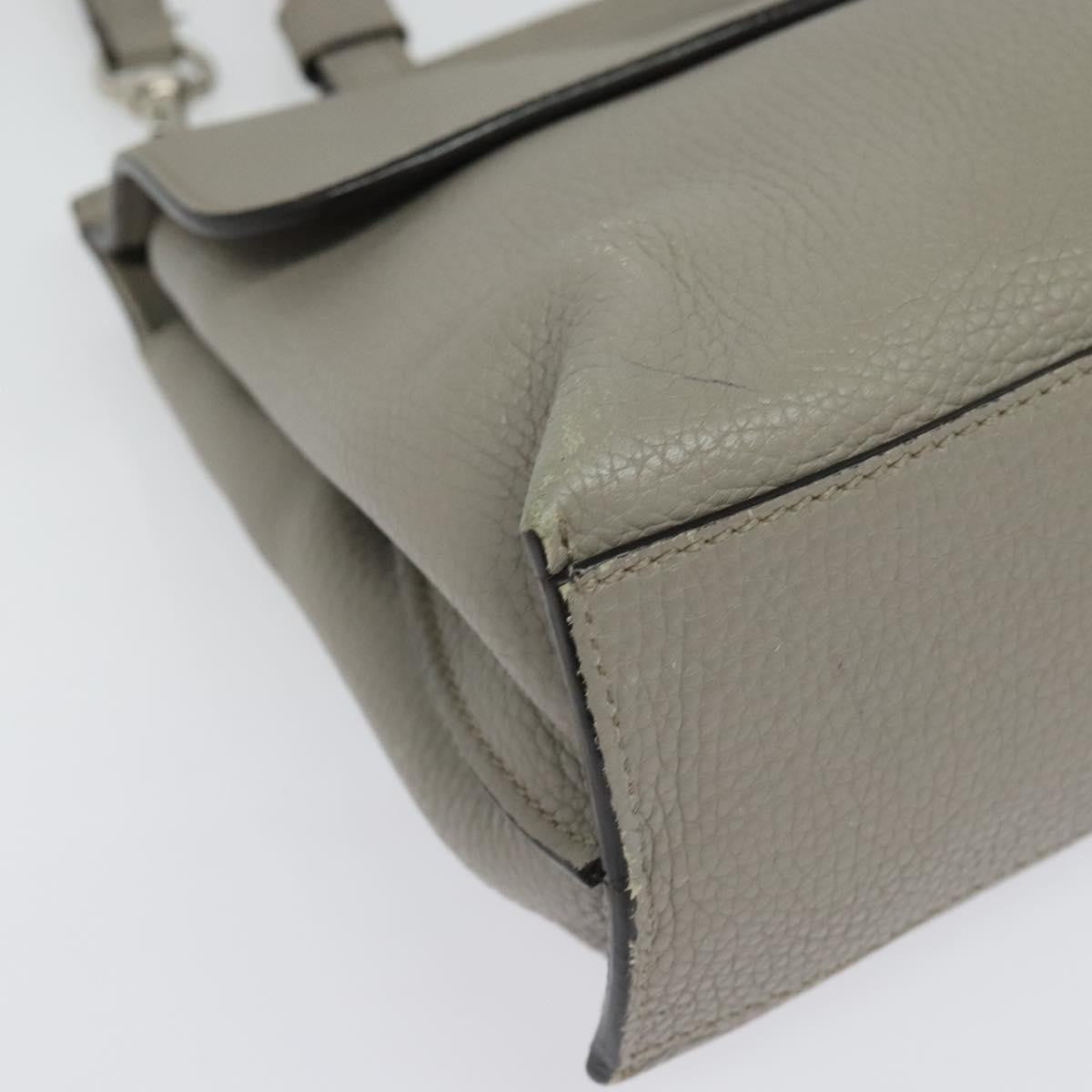 Gucci Bamboo Daily Top Handle Bag Leather, GRAY, LEATHER, Handbag