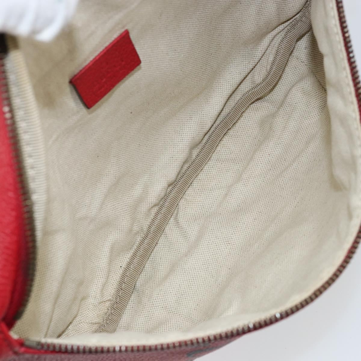 Gucci Logo Belt Bag Printed Leather, RED, LEATHER, Shoulder bag