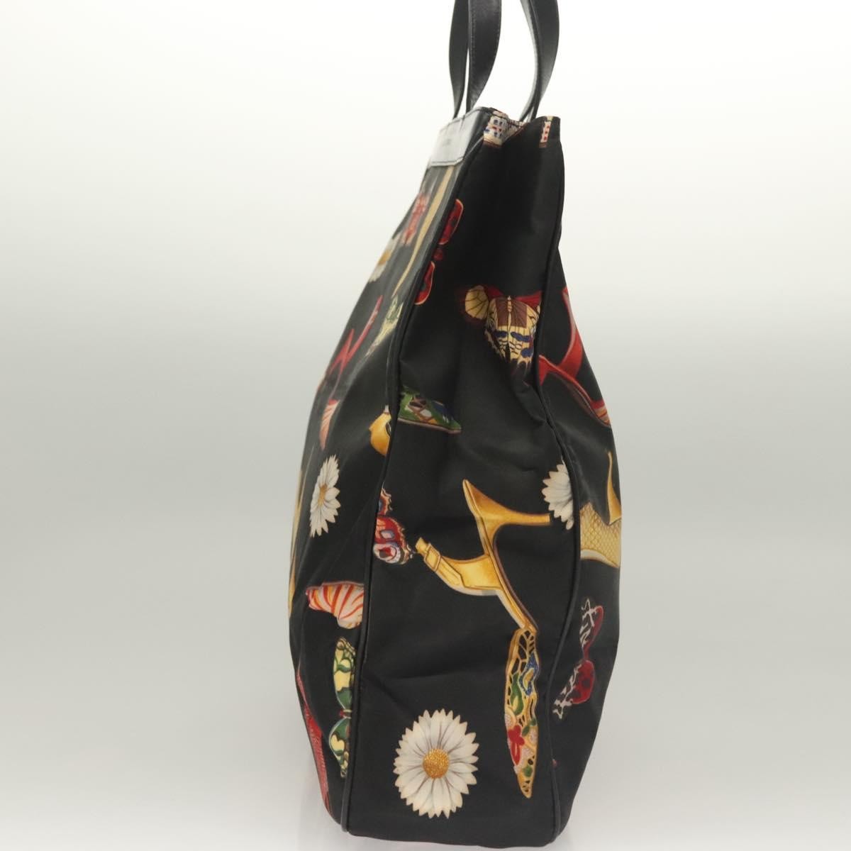 Salvatore Ferragamo Vintage Tote bag Canvas, BLACK, CANVAS, Tote bag