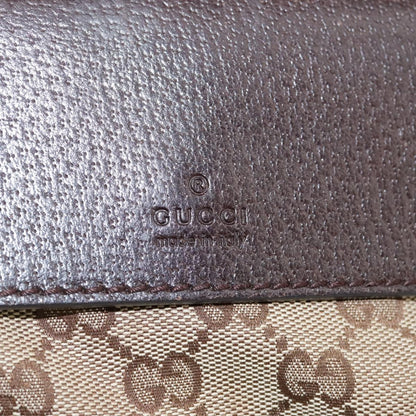 Gucci Double Pocket Web Messenger GG Canvas, Brown, Canvas, Shoulder Bag