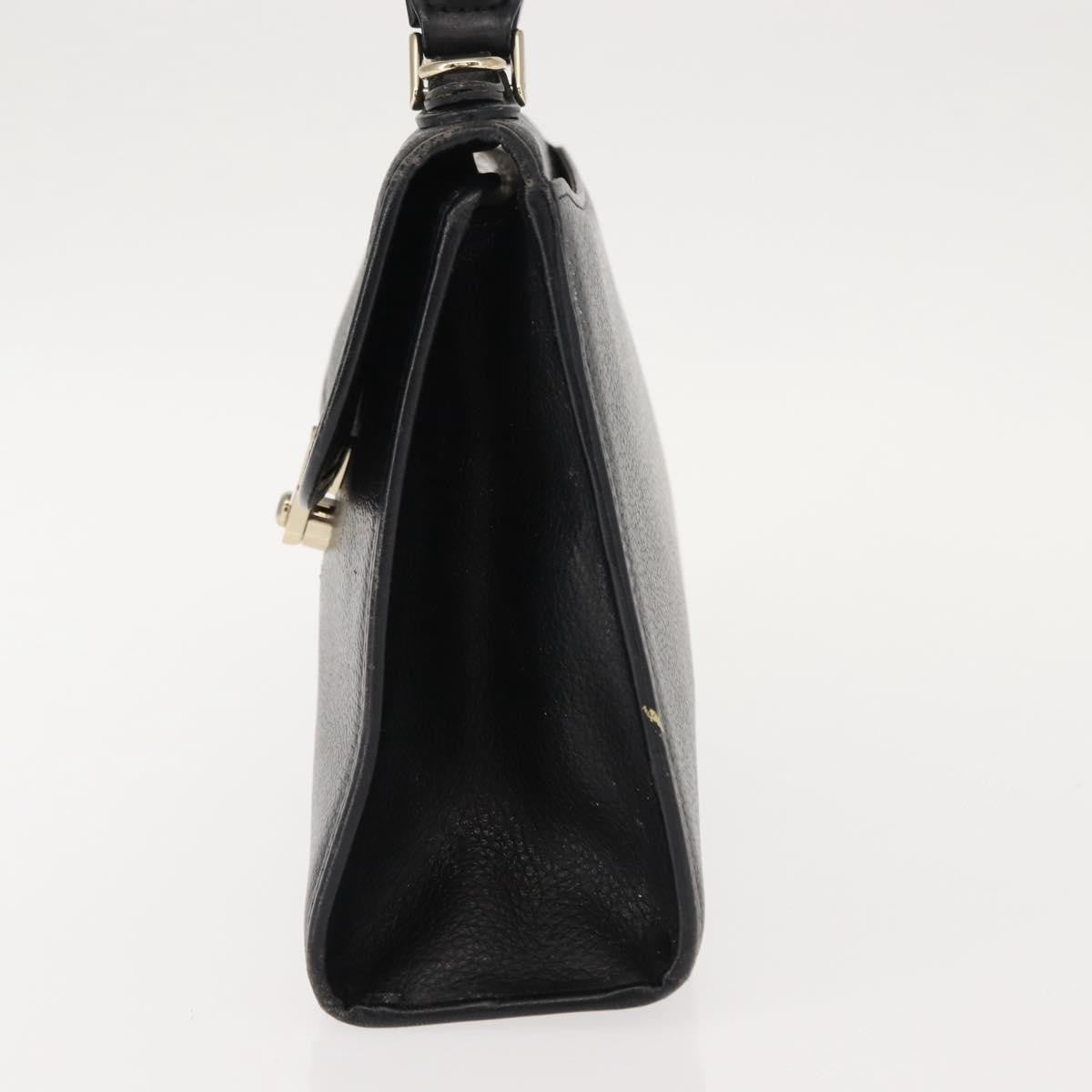 Burberry Vintage Handbag Leather, BLACK, LEATHER, Handbag