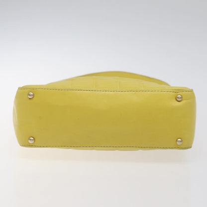 Chanel Chocolate Bar CC Shoulder Bag Quilted Leather, YELLOW, LEATHER, Shoulder bag