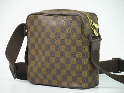 Louis Vuitton Olav Handbag Damier, BROWN, CANVAS, Shoulder bag