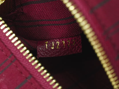 Louis Vuitton Citadine Handbag Monogram Empreinte Leather, BURGUNDY, LEATHER, Handbag