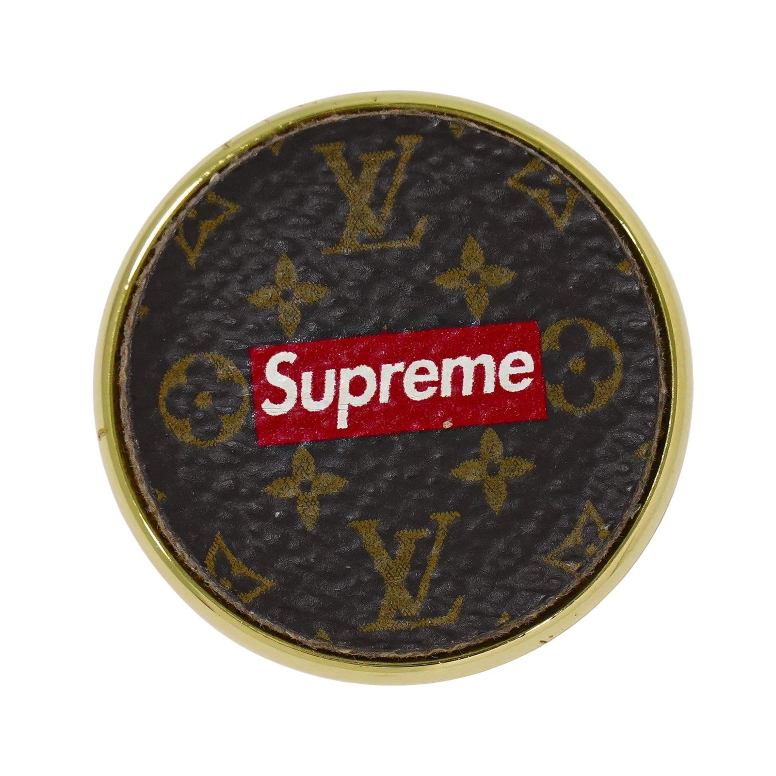 Louis Vuitton Single LV Snowflake Pin Metal, BROWN, GOLD_PLATED, Brooch