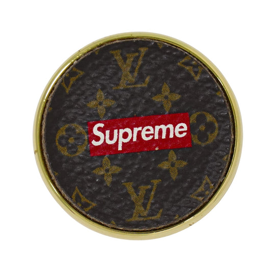 Louis Vuitton Single LV Snowflake Pin Metal, BROWN, GOLD_PLATED, Brooch