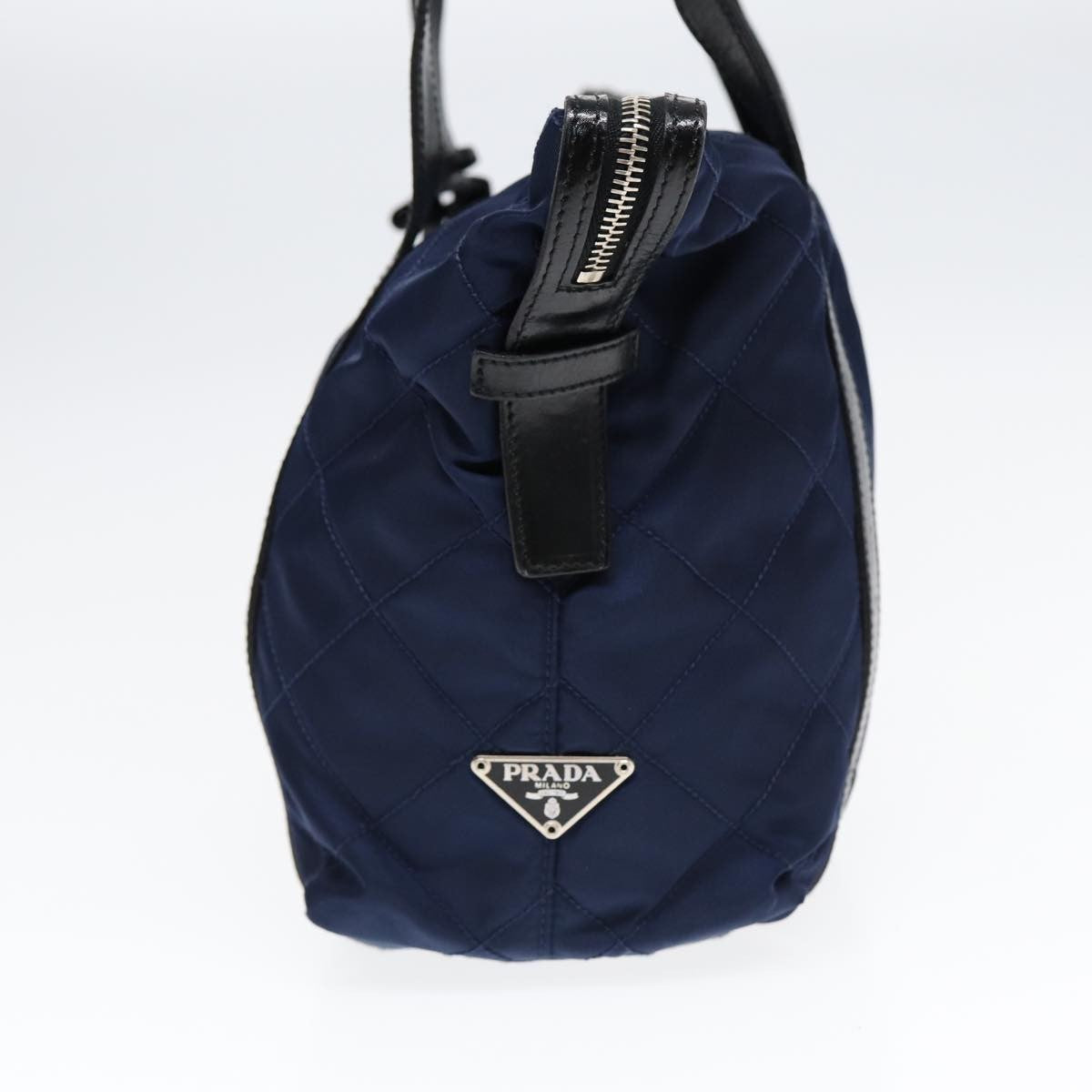 Prada Vintage Shoulder Bag Quilted Tessuto, NAVY, NYLON, Shoulder bag