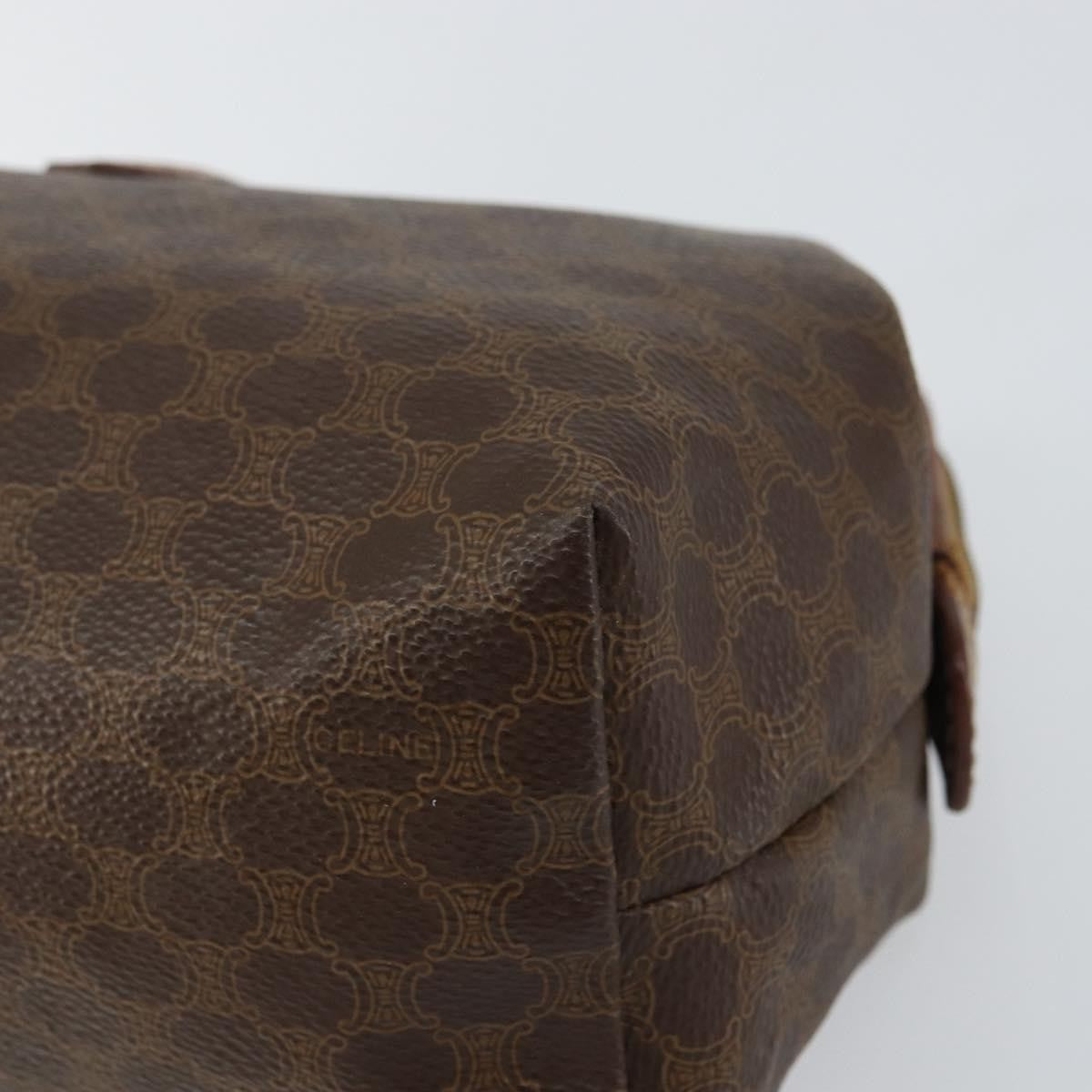 Celine Macadam Pochette Canvas and Leather, BROWN, CANVAS, Clutche & pouche