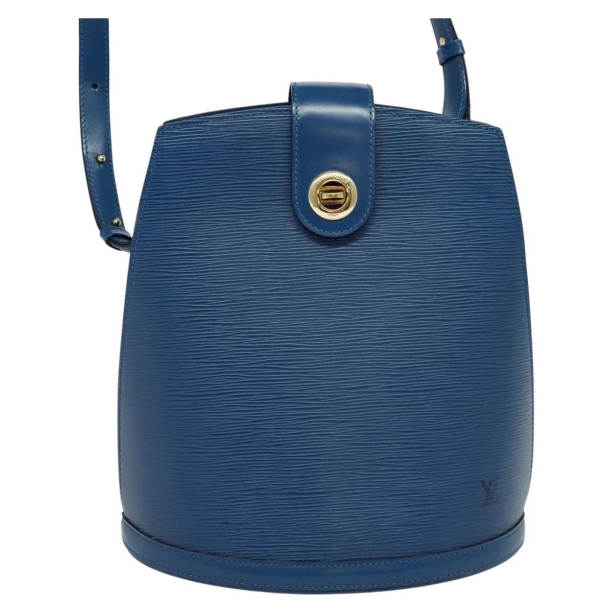 Louis Vuitton Cluny Shoulder Bag Epi Leather, BLUE, LEATHER, Shoulder bag