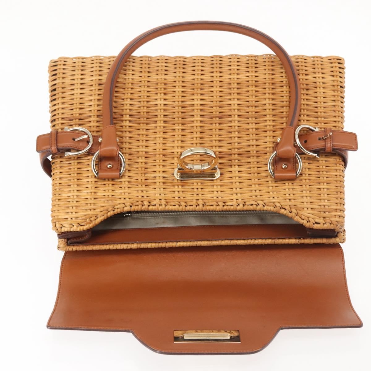 Salvatore Ferragamo Gancini mini handbag Wood, BEIGE, WOOD, Handbag