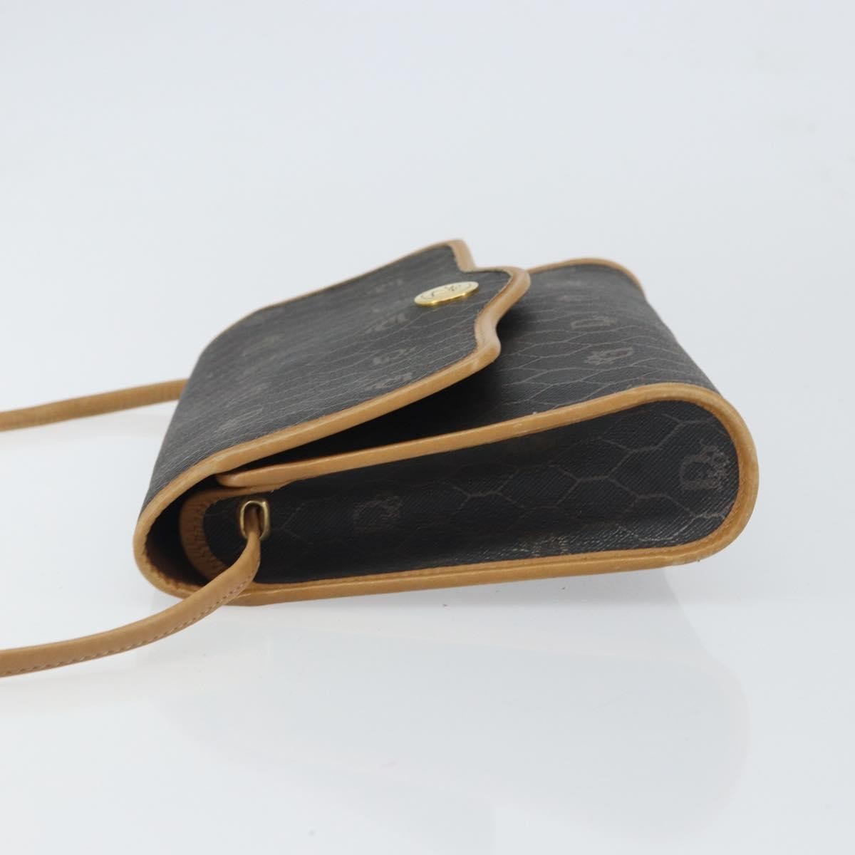 Christian Dior Vintage Honeycomb Shoulder Bag Canvas, BLACK, CANVAS, Shoulder bag