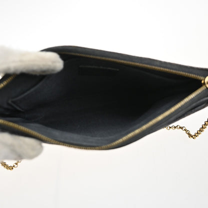 Louis Vuitton Pallas Clutch Monogram Canvas with Leather, BROWN, CANVAS, Clutche & pouche