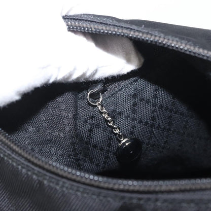 Gucci Vintage Bamboo Shoulder Bag Nylon, Black, Nylon, Shoulder Bag