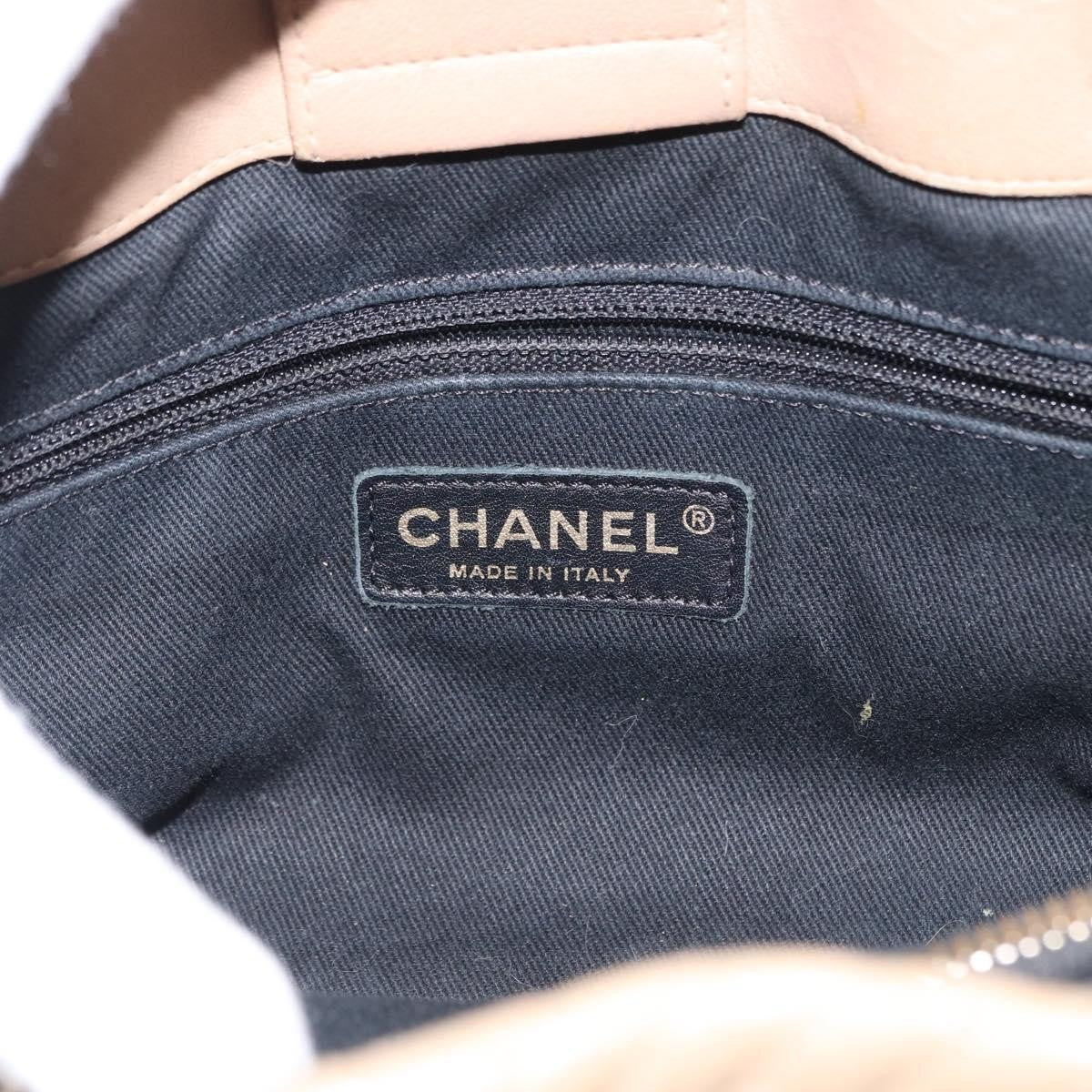 Chanel Medallion Charm Tote Chevron Wrinkled Lambskin, BEIGE, LEATHER, Tote bag