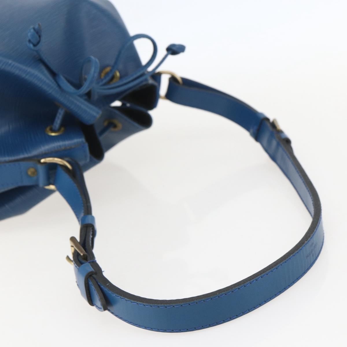 Louis Vuitton Petit Noe Handbag Epi Leather, BLUE, LEATHER, Shoulder bag