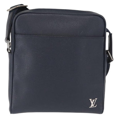 Louis Vuitton Alex Messenger Bag Taiga Leather, NAVY, LEATHER, Shoulder bag
