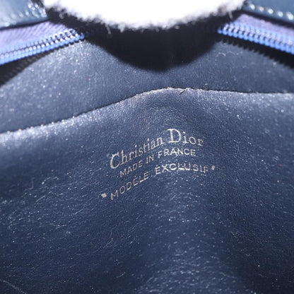 Christian Dior Vintage Trotter Shoulder Bag Canvas, NAVY, CANVAS, Shoulder bag