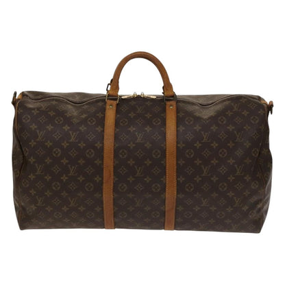 Louis Vuitton Keepall Bandouliere Bag Monogram Canvas, BROWN, CANVAS, Travel bag