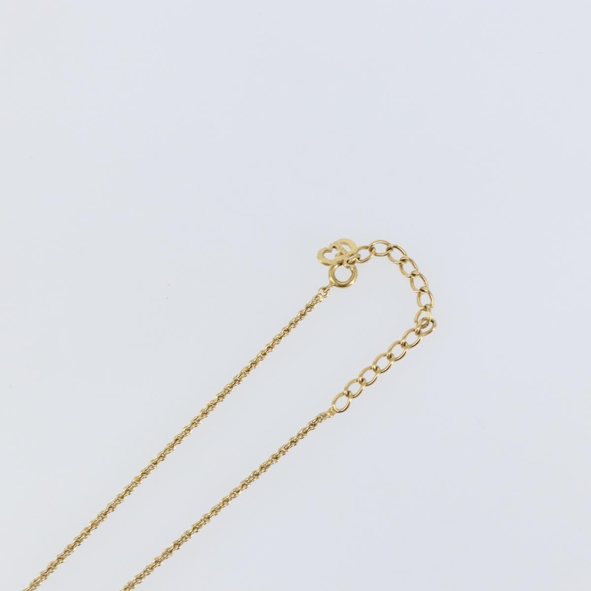 Christian Dior Vintage Logo Round Pendant Necklace Metal, GOLD, METAL, Necklace