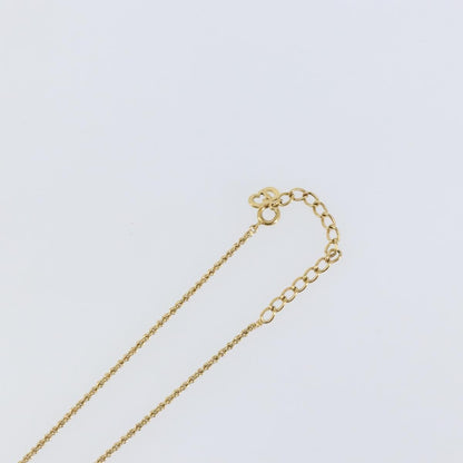 Christian Dior Vintage Logo Round Pendant Necklace Metal, GOLD, METAL, Necklace