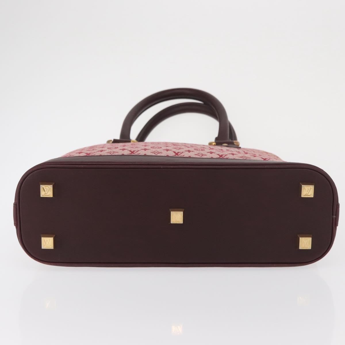 Louis Vuitton Alma Handbag Mini Lin Monogram, RED, CANVAS, Handbag