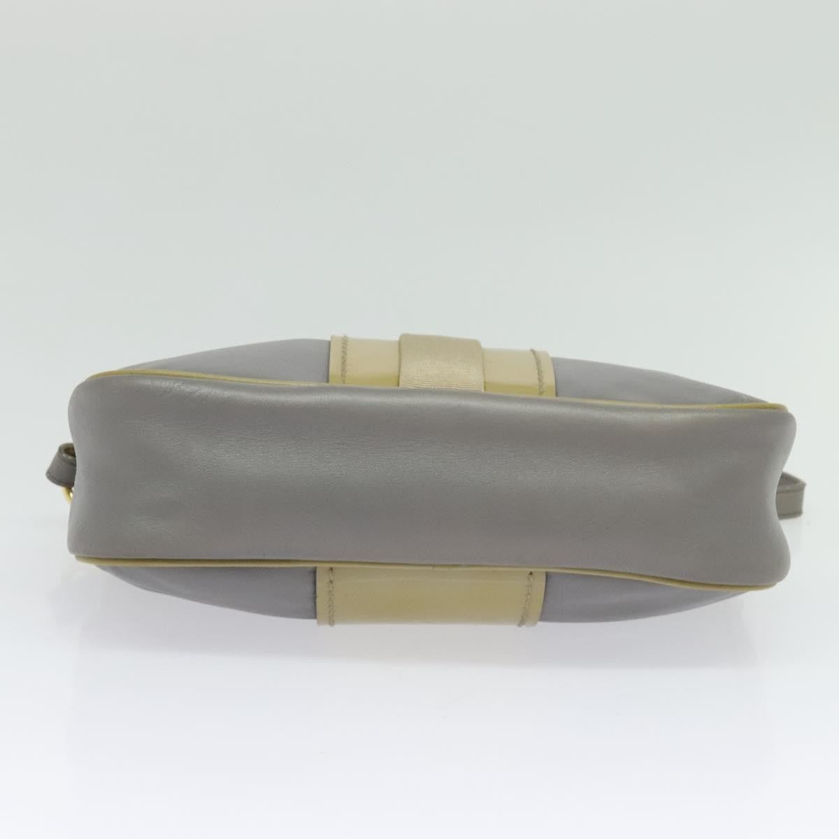 Salvatore Ferragamo Vala Shoulder Bag Leather, GRAY, LEATHER, Shoulder bag