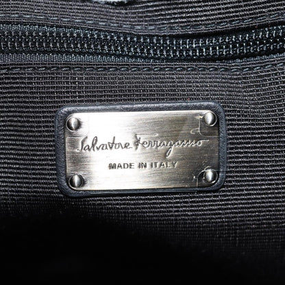 Salvatore Ferragamo Vala Shoulder Bag Leather, BLACK, LEATHER, Shoulder bag