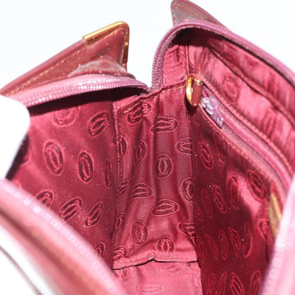 cartier Must de Cartier Clutch bag Leather, BURGUNDY, LEATHER, Clutche & pouche