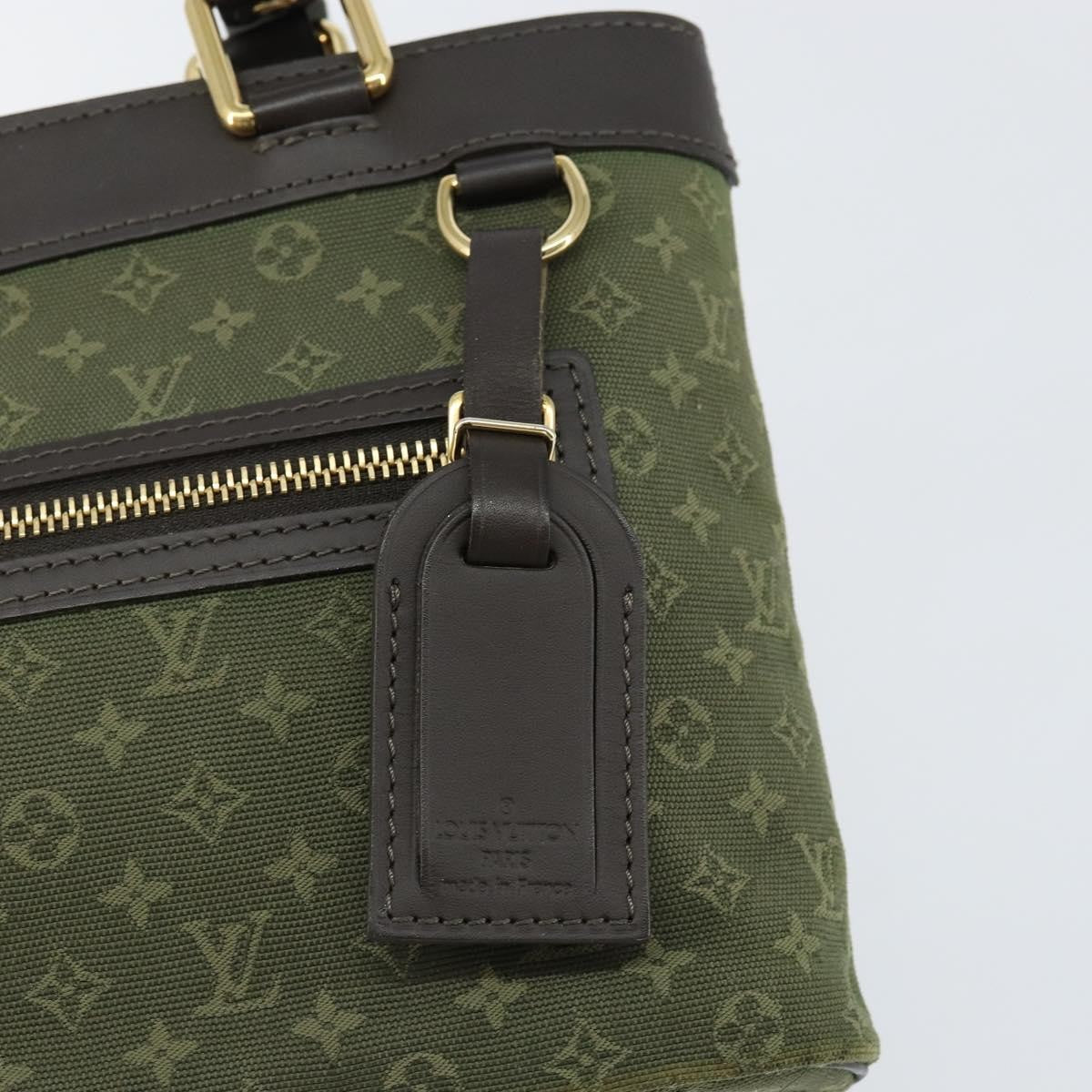 Louis Vuitton Lucille Handbag Mini Lin, KHAKI, CANVAS, Handbag