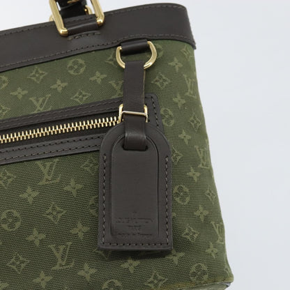 Louis Vuitton Lucille Handbag Mini Lin, KHAKI, CANVAS, Handbag