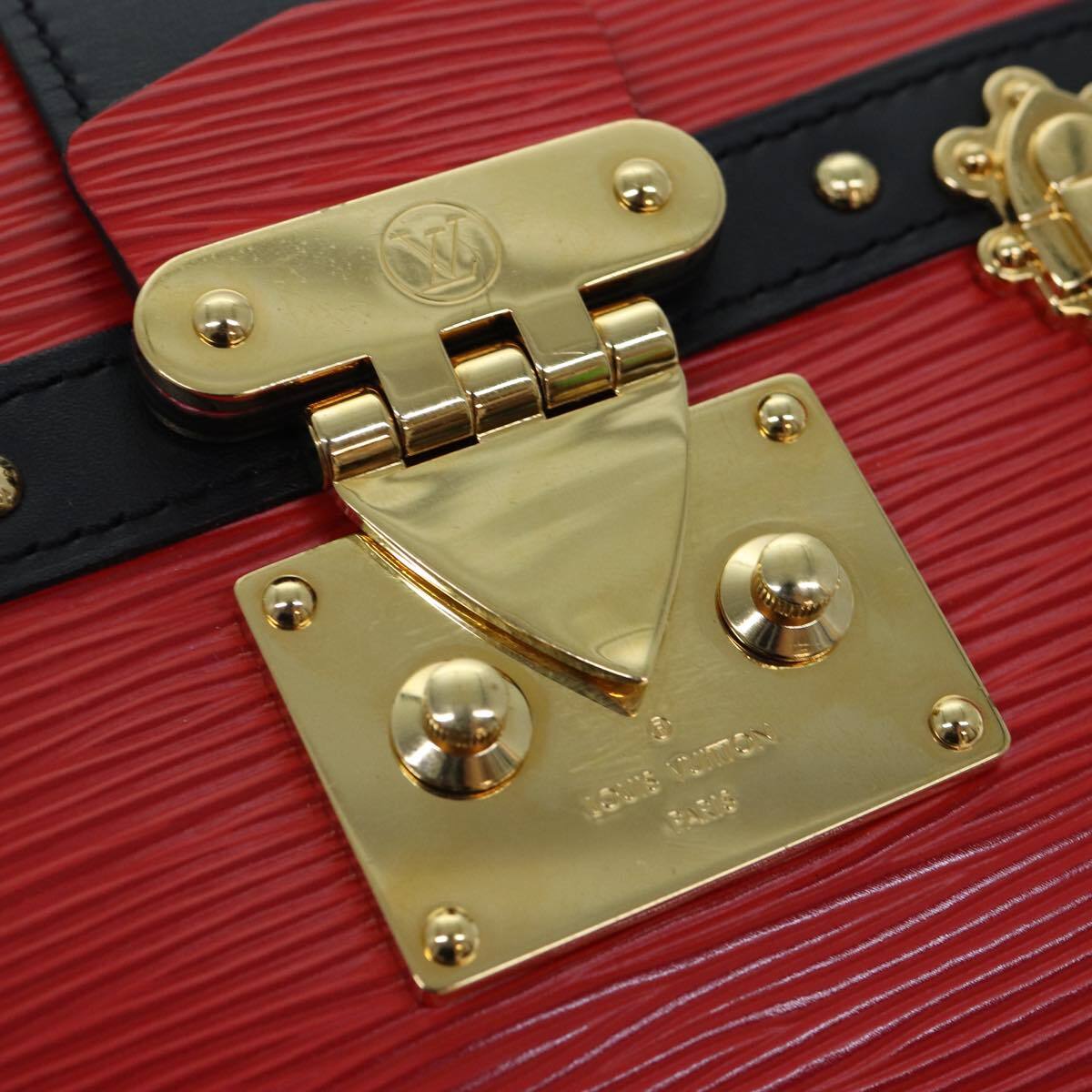 Louis Vuitton Trunk Clutch Epi Leather, RED, LEATHER, Clutche & pouche
