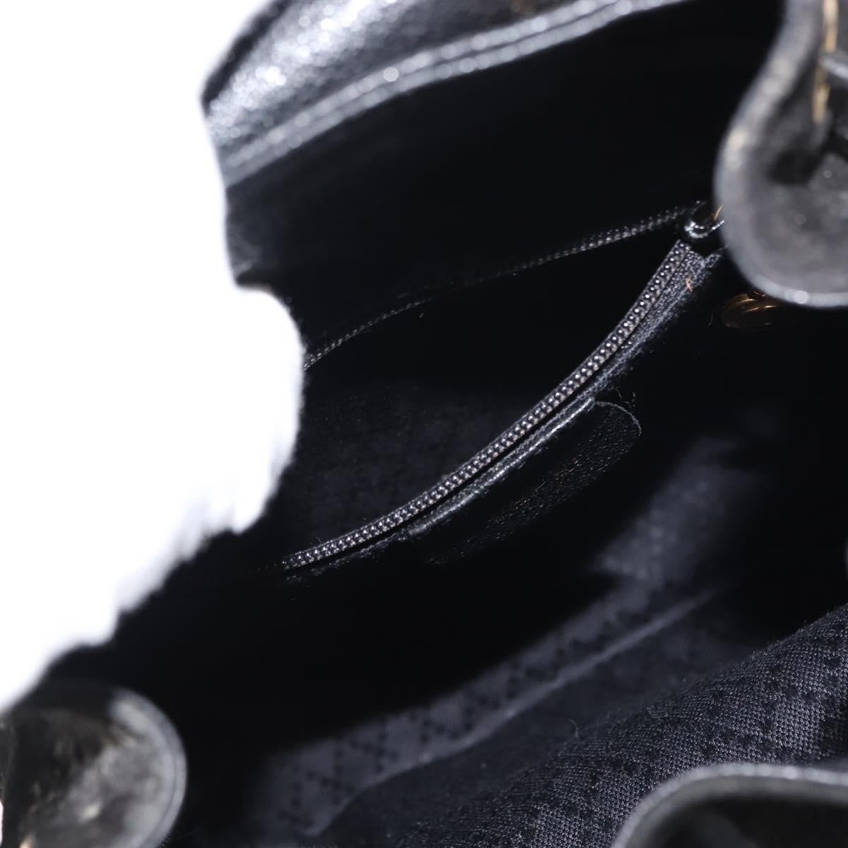 Gucci Vintage Bamboo Backpack Suede, BLACK, SUEDE, Backpack