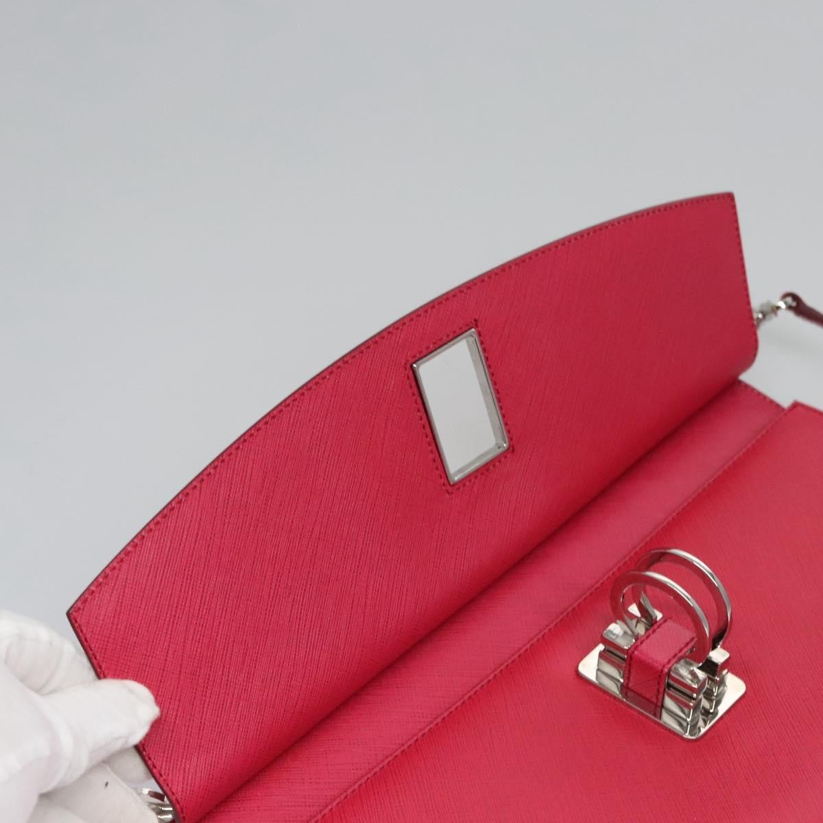 Salvatore Ferragamo Gancini Shoulder Bag Leather, PINK, LEATHER, Shoulder bag