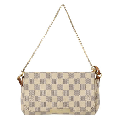 Louis Vuitton Favorite Handbag Damier, WHITE, CANVAS, Shoulder bag