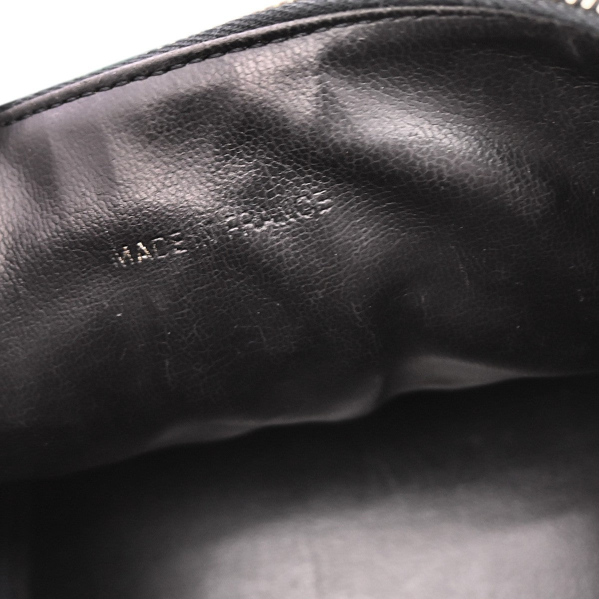 Chanel Vintage Timeless Cosmetic Case Caviar, BLACK, LEATHER, Handbag