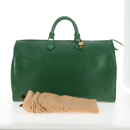 Louis Vuitton Speedy Handbag Epi Leather, GREEN, LEATHER, Handbag