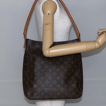Louis Vuitton Looping Handbag Monogram Canvas, BROWN, CANVAS, Handbag