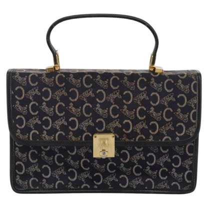 Celine C Sulky Handbag Canvas, NAVY, CANVAS, Handbag