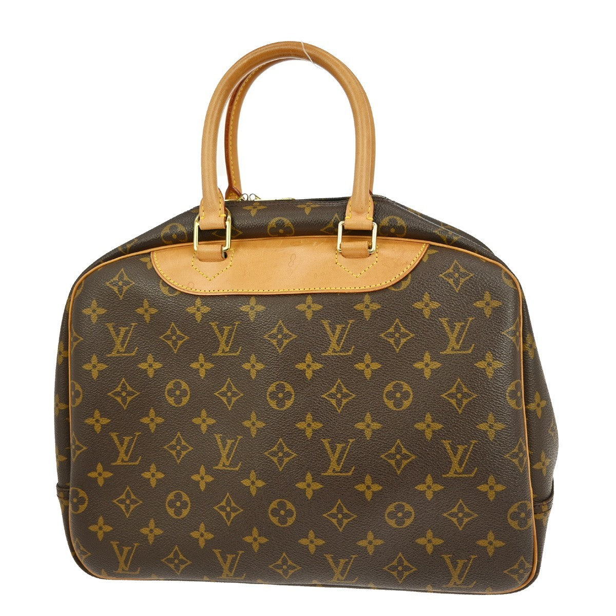Louis Vuitton Deauville Handbag Monogram Canvas, BROWN, CANVAS, Handbag