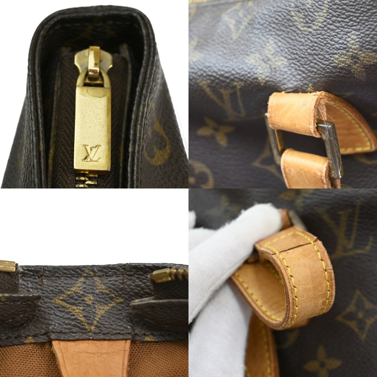 Louis Vuitton Cabas Mezzo Monogram Canvas, BROWN, CANVAS, Tote bag