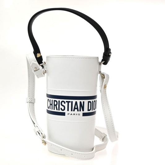 Christian Dior Vibe Bottle Holder Bag Printed Leather, White, Leather, Shoulder Bag
